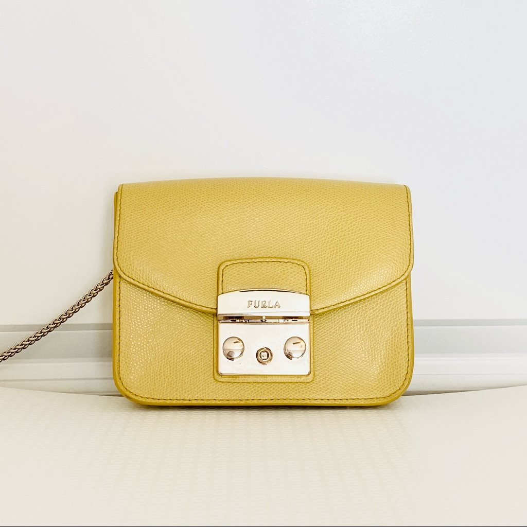 Furla Metropolis Mini Crossbody In Senape Mustard